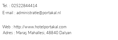 Portakal Hotel telefon numaralar, faks, e-mail, posta adresi ve iletiim bilgileri